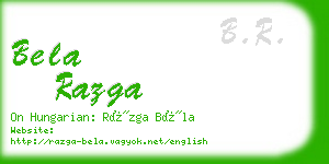 bela razga business card